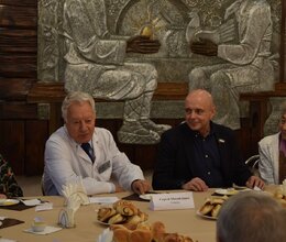 Встреча Председателя Верховного Совета РХ Сергея Михайловича Сокола с жителями Абаканского пансионата ветеранов