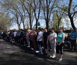 Кросс в учреждении по пересеченной местности в честь Дня Победы