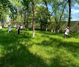 Помощь в уборке территории сотрудниками ПАО Сбербанка