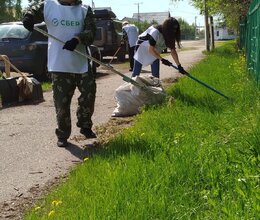 Помощь в уборке территории сотрудниками ПАО Сбербанка