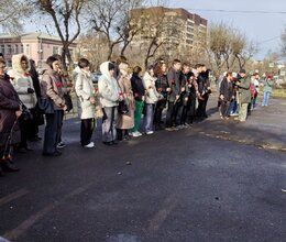 Коллектив пансионата ветеранов принял участие в торжественном митинге памяти жертвам политических репрессий