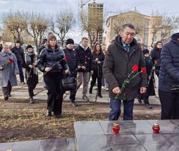 Коллектив пансионата ветеранов принял участие в торжественном митинге памяти жертвам политических репрессий