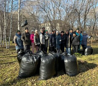 Очередной субботник в пансионате, приуроченный к Дню народного единства