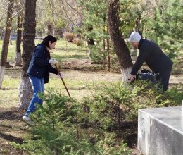 Прекрасная весенняя погода вдохновила нас на трудовые дела!