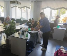 Обучение по оказанию первой помощи пострадавшим в Абаканском пансионате ветеранов